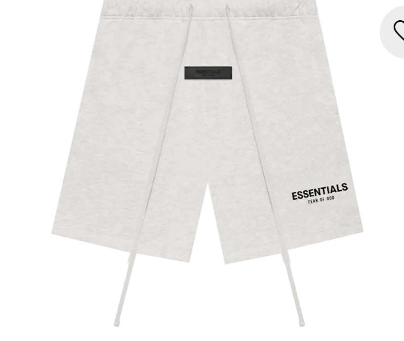 Fear of god essentials sweatshorts light oatmeal xxs