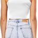 Printed High Neck Crop Top