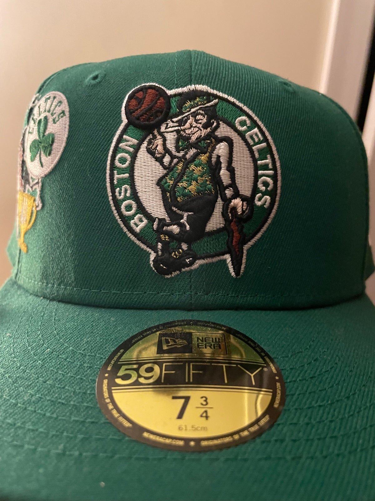 Boston Celtics new era fitted 7 3/4 custom patch work