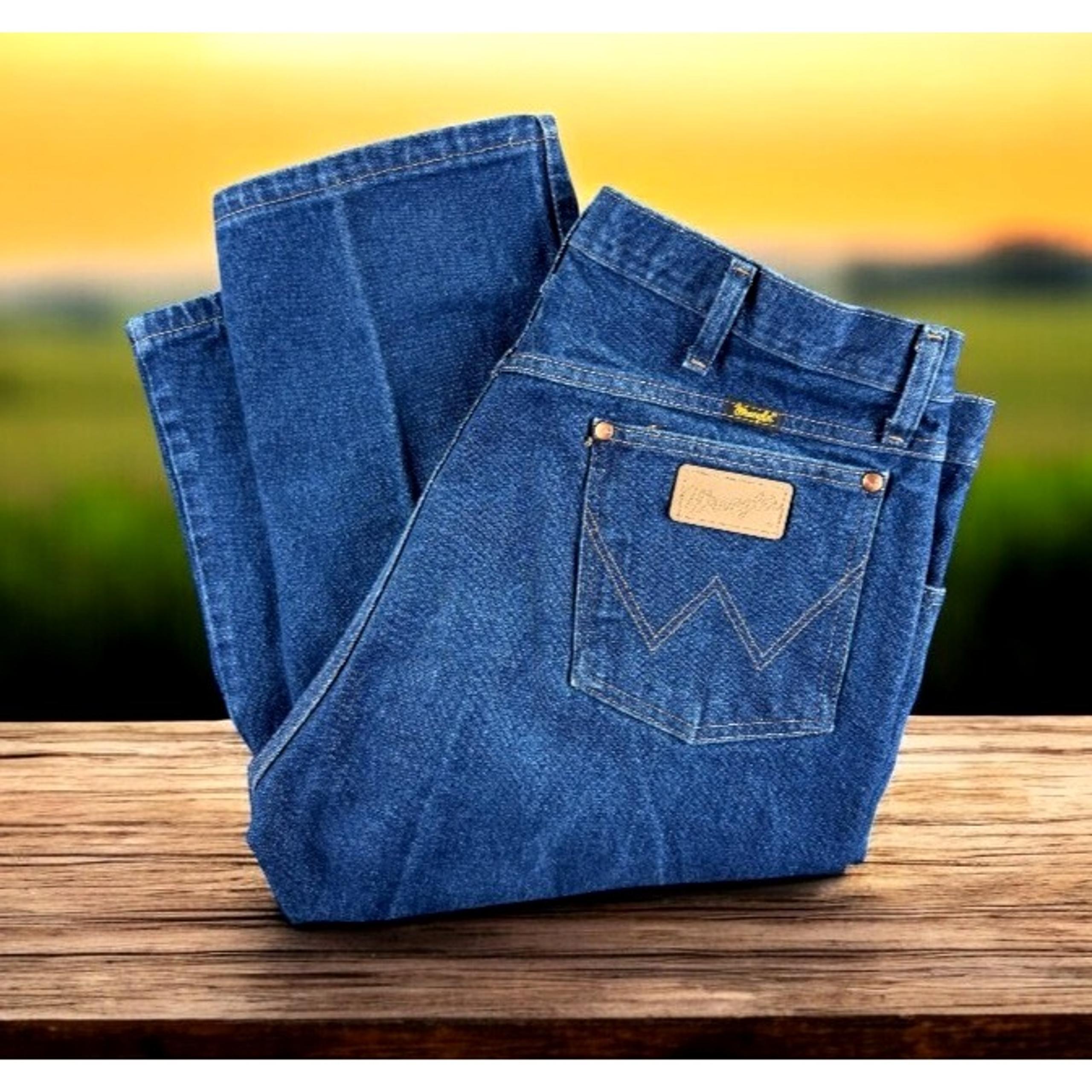 Wrangler Jeans Men 38x32 Denim 13MWZ Skate Baggy Grunge Dark Seam Cowboy Wide