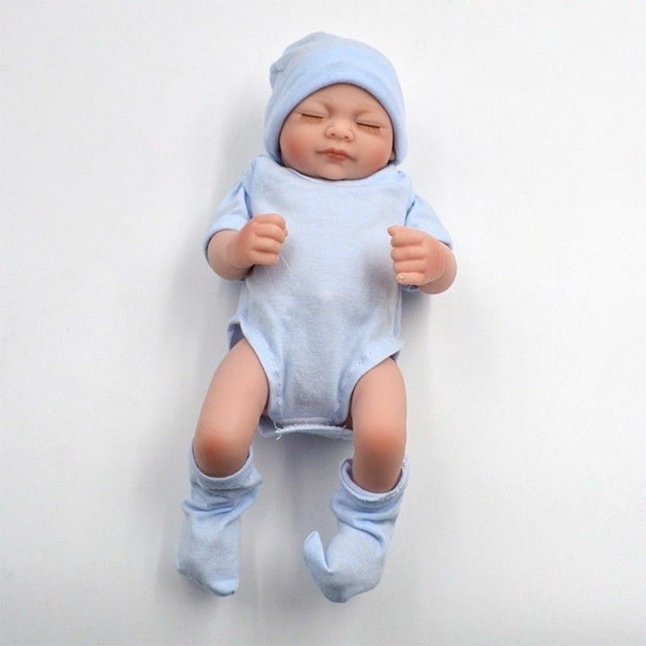 ⭐Reborn Baby Dolls Full Body Vinyl Silicone Girl Doll Realistic Newborn Bath Blu