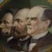 Vintage Presidential Memorial Lithograph Picture in Frame Lincoln, Garfield & Mc