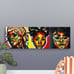 Black sisters 16x48 canvas wall art piece