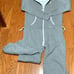Adult Unisex Small Heather Grey Original Norwegian ONE PIECE Sweatsuit Romper