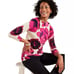 Talbots Womens Small 100% Pure Cashmere Audrey Sweater Violet Floral