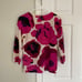 Talbots Womens Small 100% Pure Cashmere Audrey Sweater Violet Floral