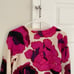 Talbots Womens Small 100% Pure Cashmere Audrey Sweater Violet Floral