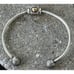 Authentic Pandora Moments Pave Open Bangle with ILY Charm