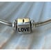 Authentic Pandora Moments Pave Open Bangle with ILY Charm