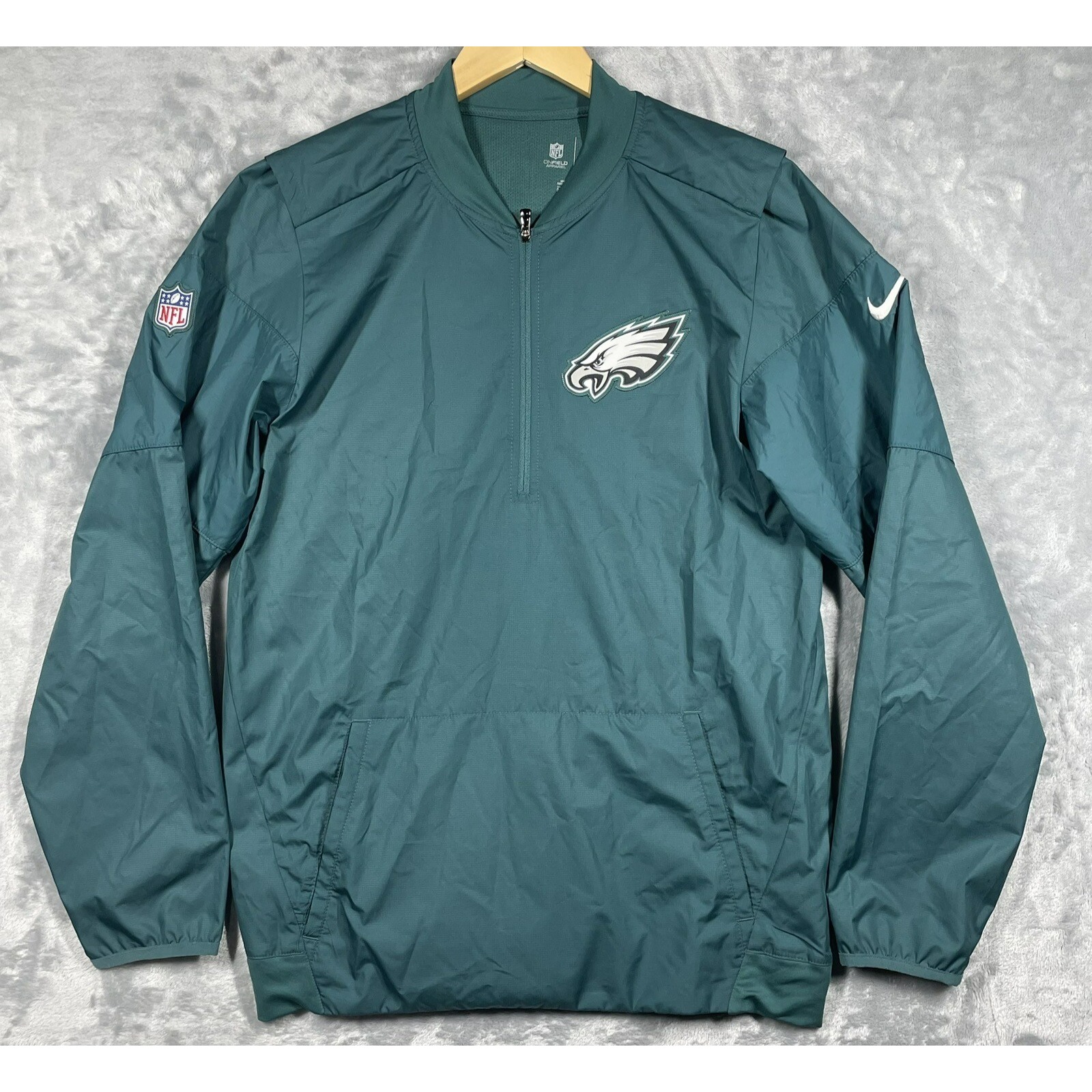 Philadelphia Eagles Pullover Mens S Nike Dri Fit 1/4 Zip Coaches On Field NFL