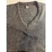 Men's Robert Bruce Dark Gray V-Neck Sweater- Size M- MINT- Made in the USA