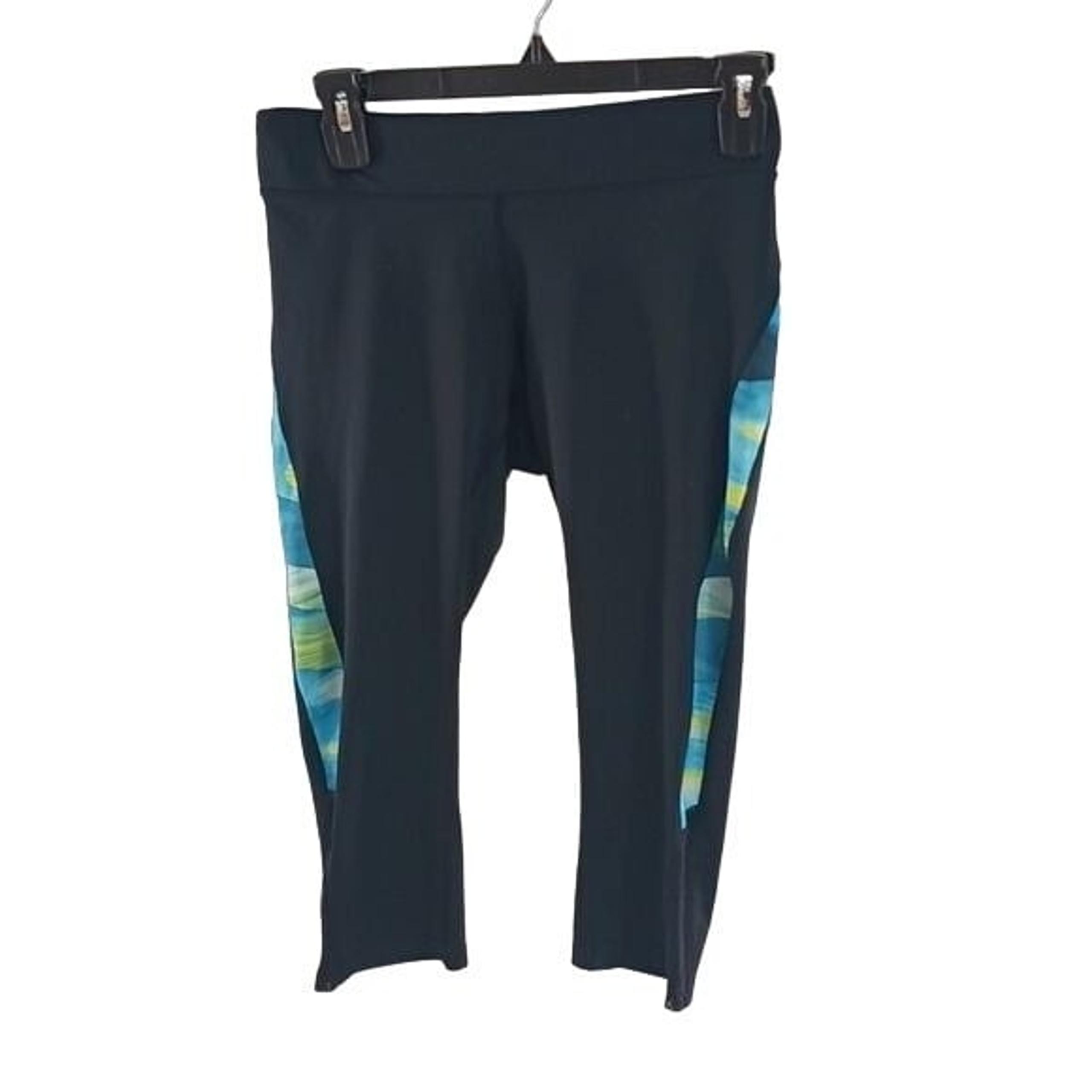 Reebok Leggings Athletic Compression Capri Black Womens Size Small