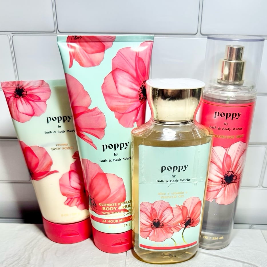 B&BW Discontinued Poppy Set x4