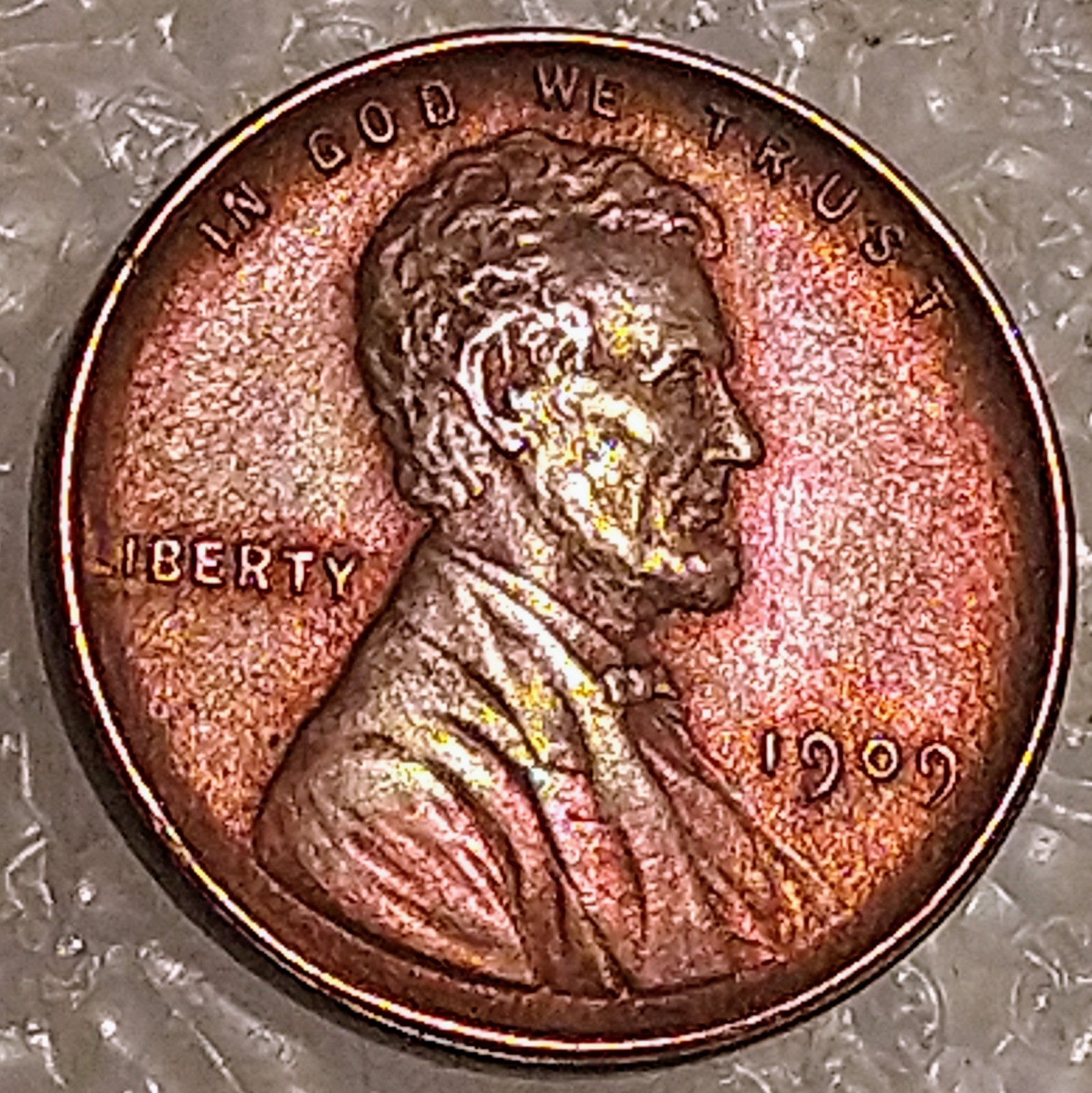 Choice Toned 1909 Wheat Penny Nice Details USA Genuine Nice BU++