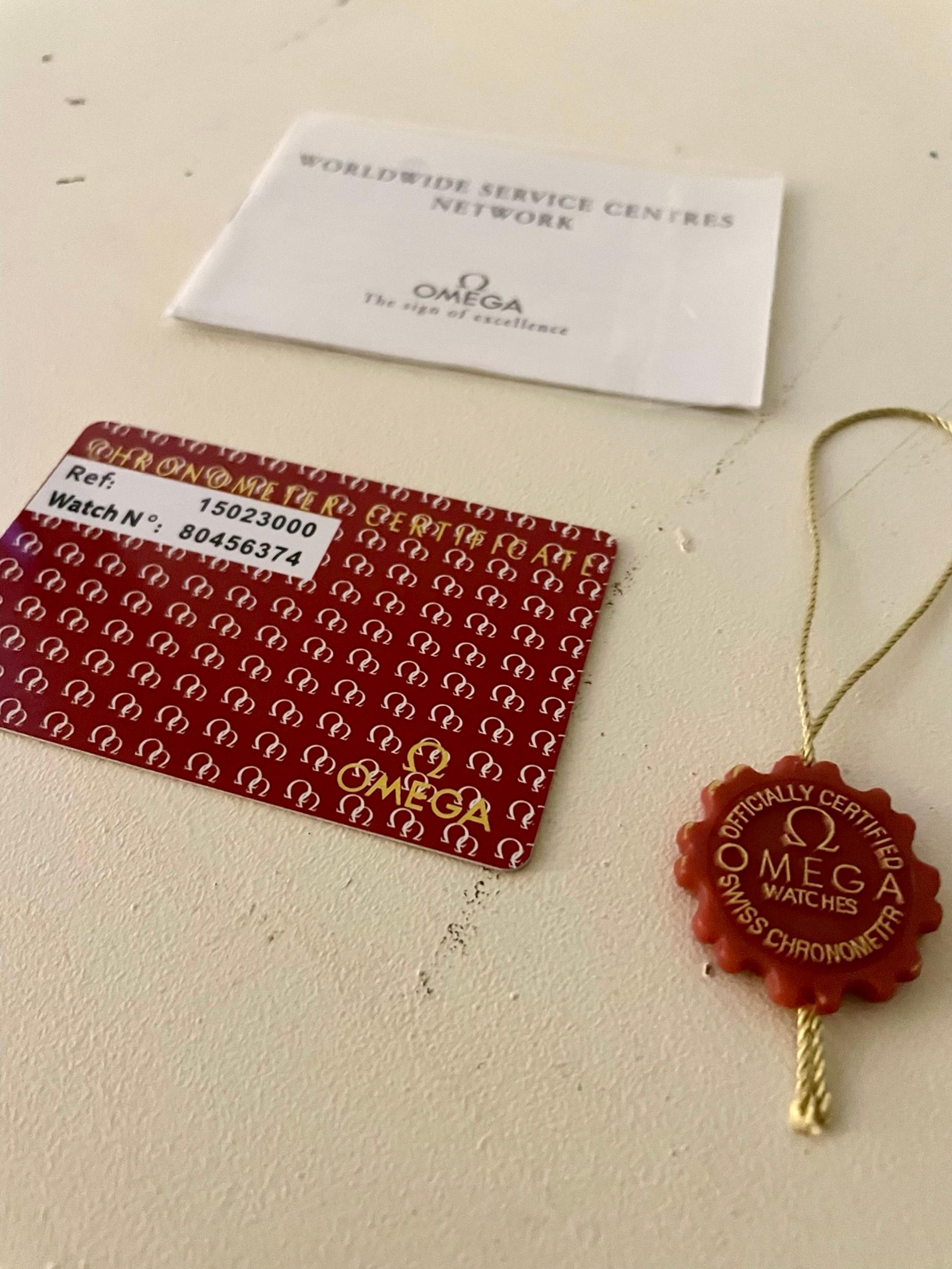 Omega Watch Authenticity Card and Booklet