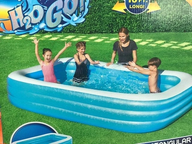 Play Day Rectangular Inflatable Pool