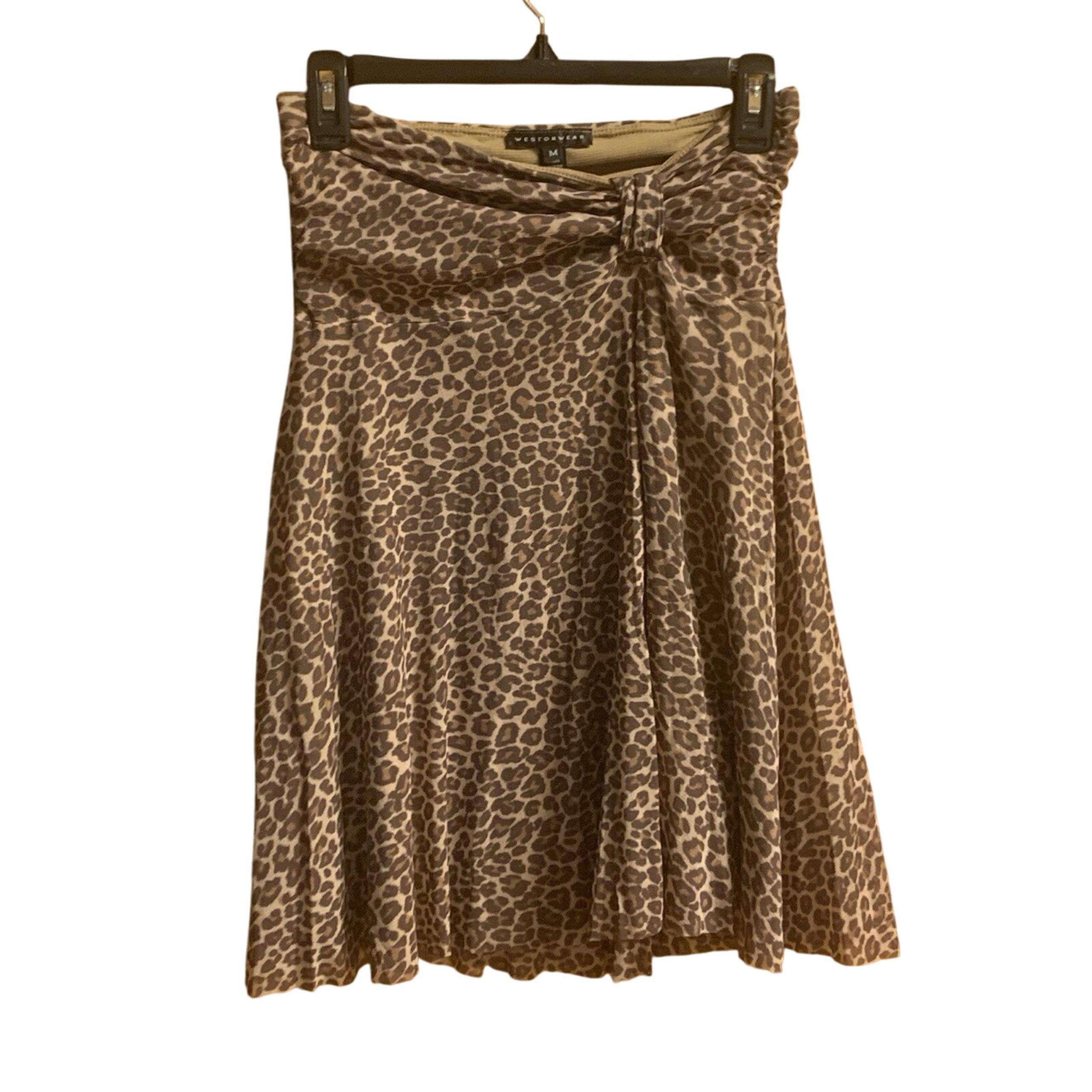 Westonwear Skirt Womens Medium Animal Print w/ Lining, Made in the USA