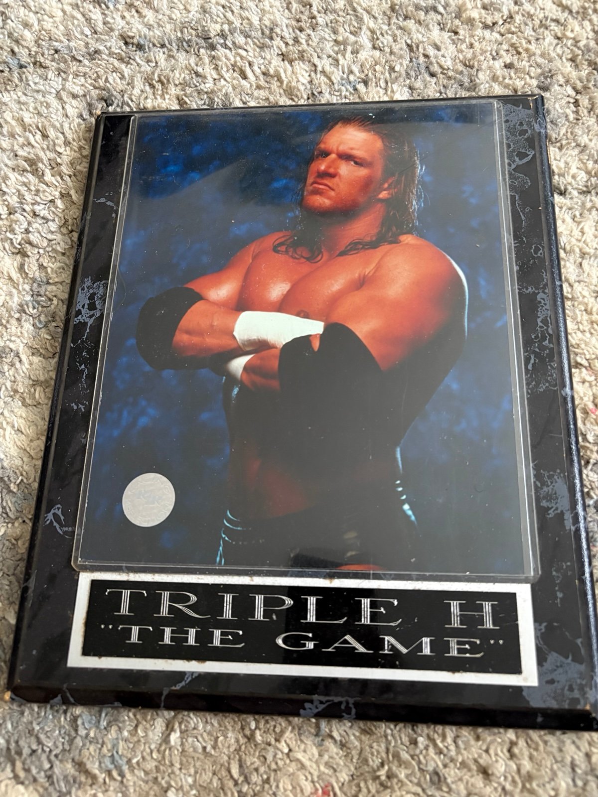 WWE HHH photograph with plaque