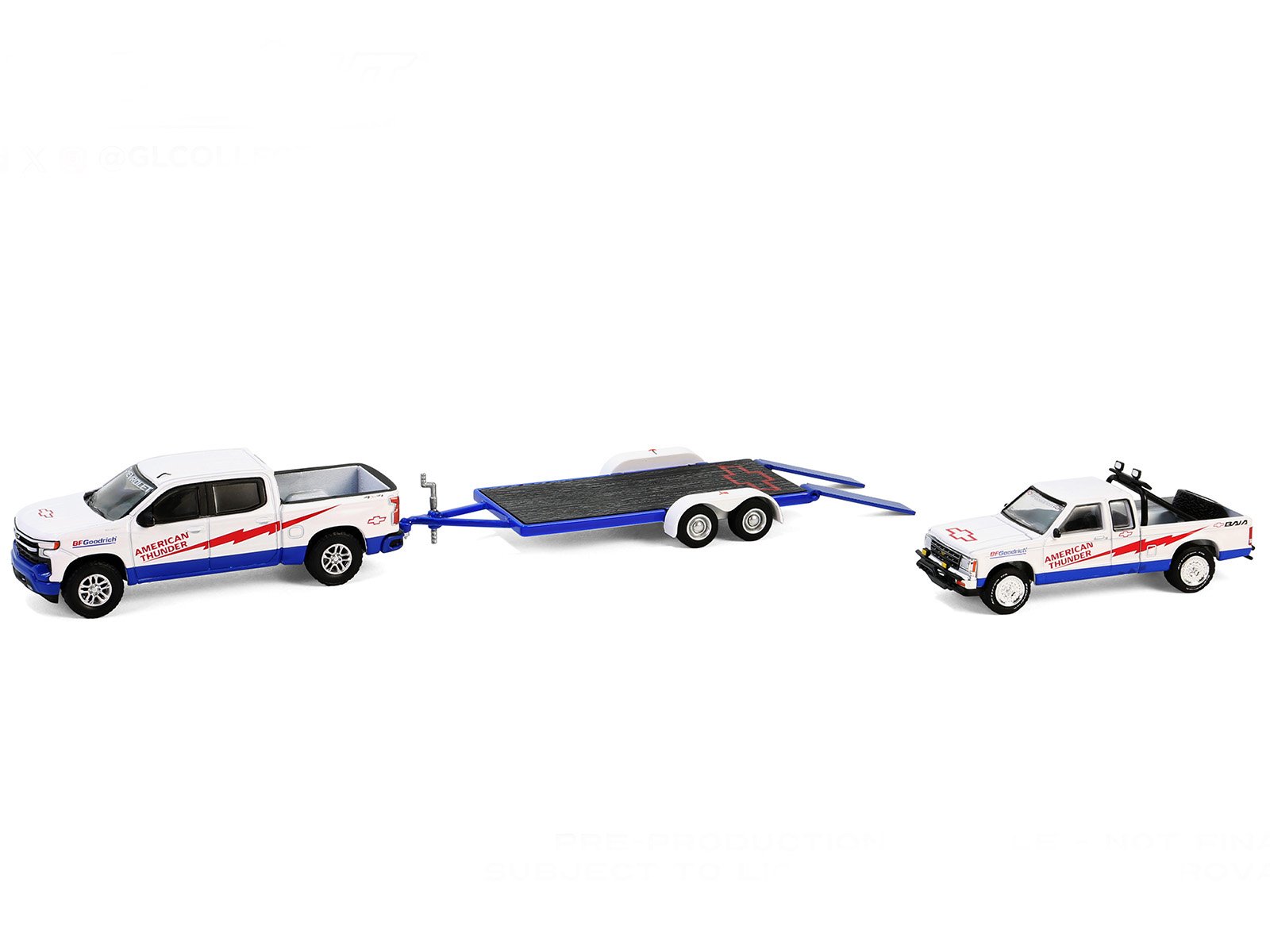 2023 Chevrolet Silverado 1500 Pickup Truck White and 1989 Chevrolet S-10 Baja Pi