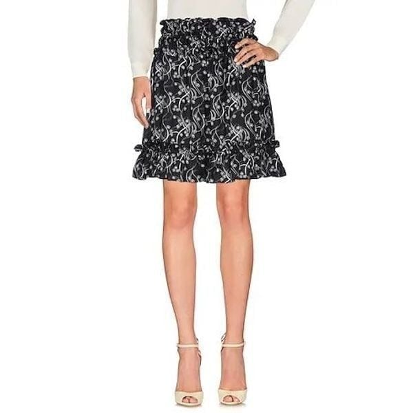 Kenzo floral black and white skirt