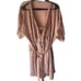 Lucie Ann II Vintage Large Baby Pink Satin Lace Floral Robe & Night Gown Set