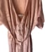 Lucie Ann II Vintage Large Baby Pink Satin Lace Floral Robe & Night Gown Set