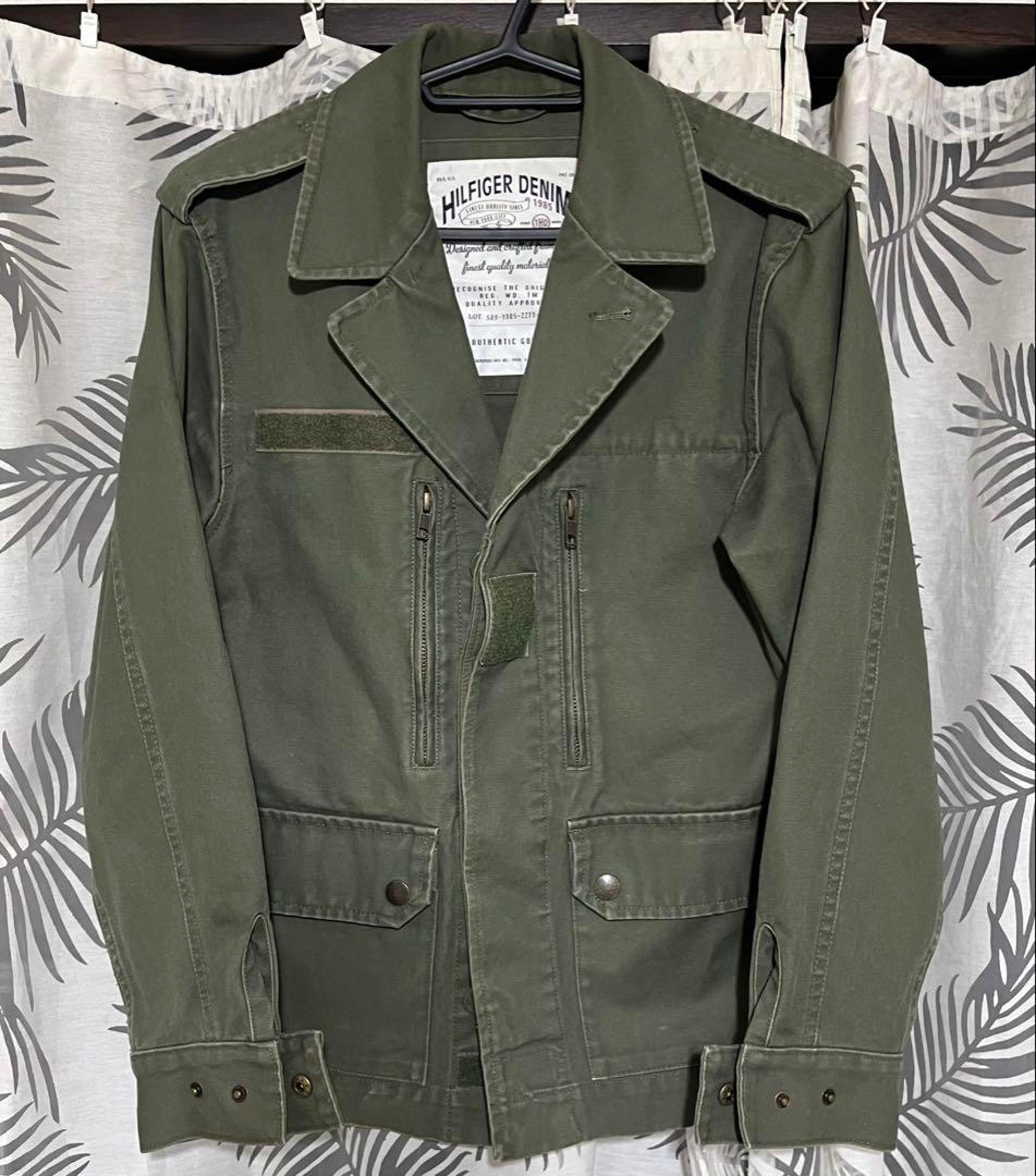【Beautiful Condition】HILFIGER DENIM Military Jacket Khaki #S
