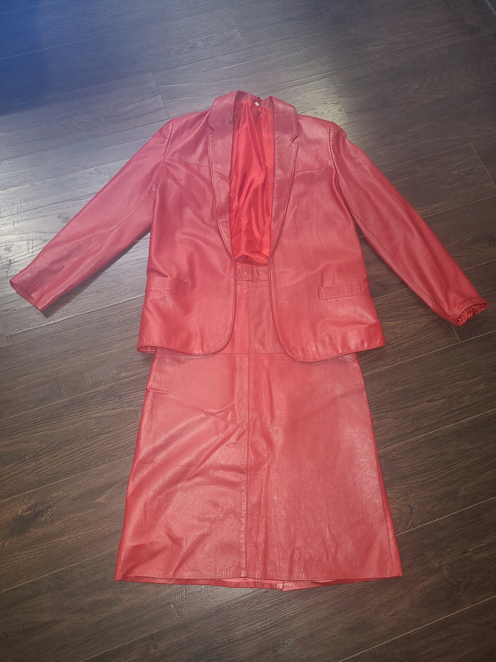 Womens Red Leather Set