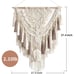 Macrame Wall Hanging, Woven Tapestry Beige & Dusty Rose Handmade 37.4” Lx27.5” W