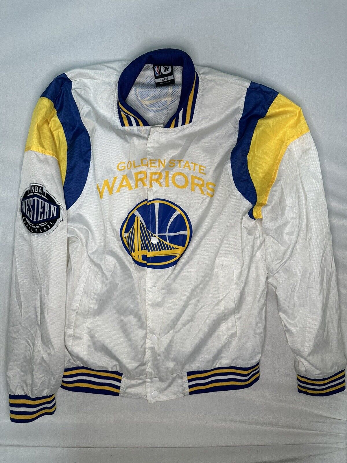 Vintage Golden State Warriors Windbreaker Jacket SPORTS /SIZE ADULT L