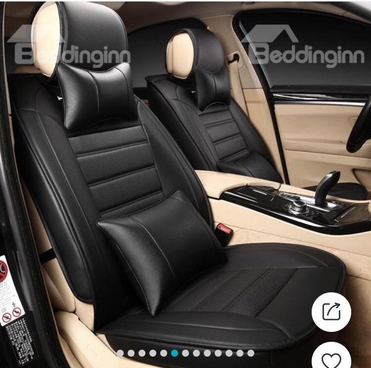 Leather seat covers front and back seats