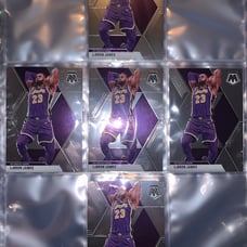 LEBRON JAMES 5 CARD MOSAIC LOT LAKERS RC