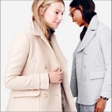 J crew stadium cloth Majestic pea coat
