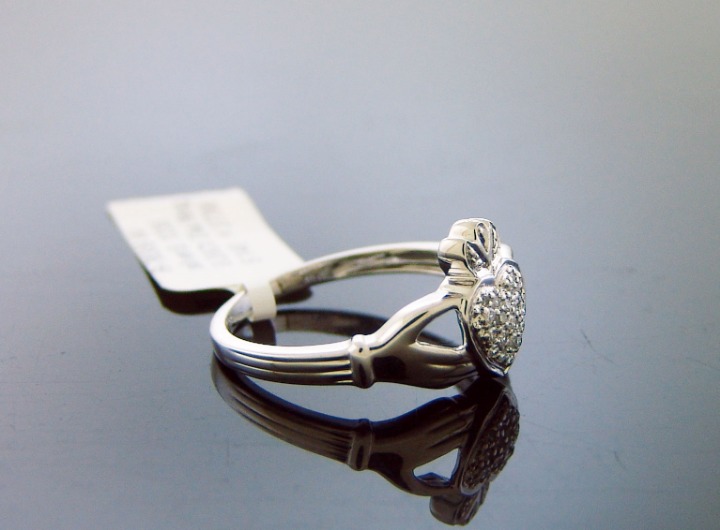 Women 925 Silver 0.20ct Diamond Ring