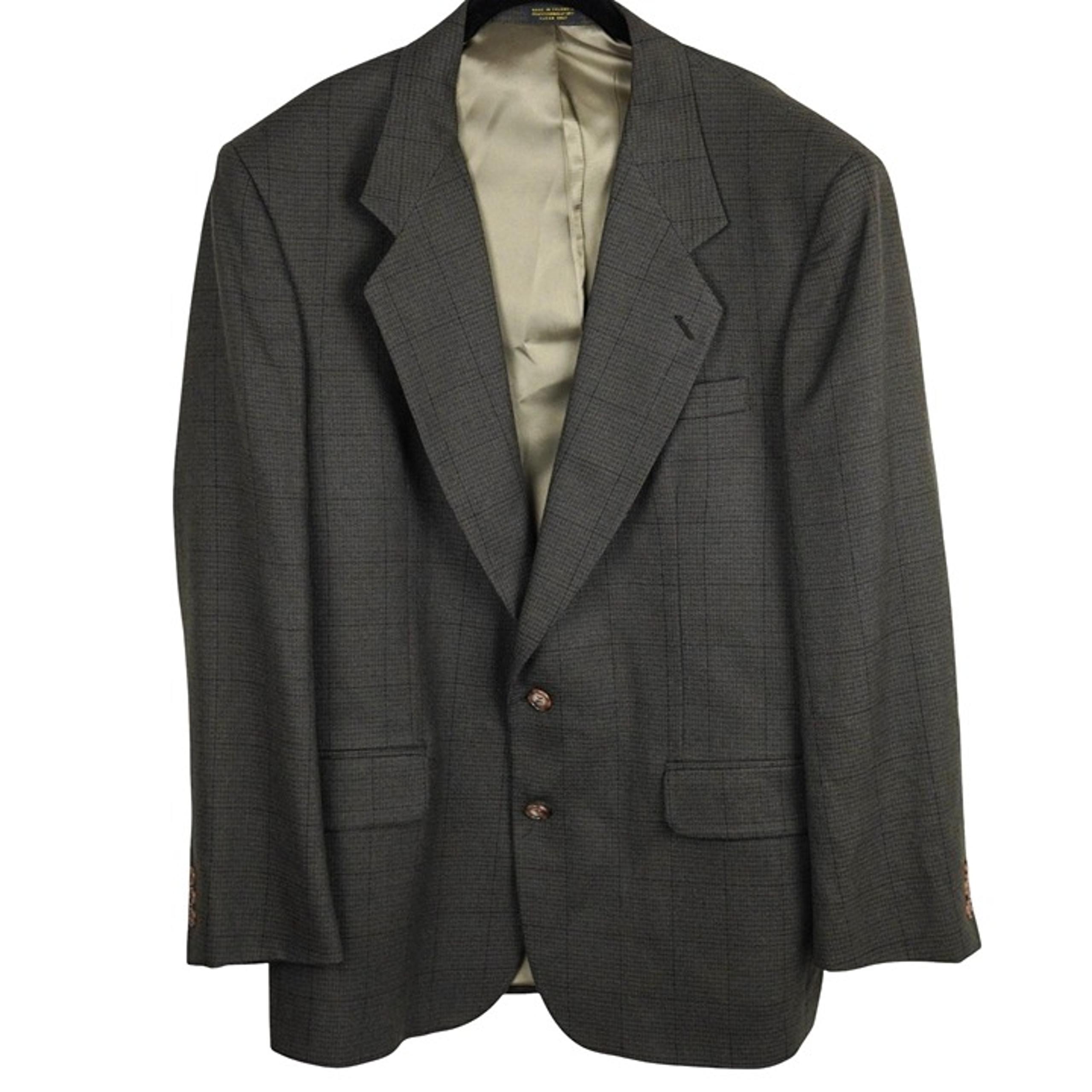 Oscar de la Renta Men’s Tailored Blazer Classic Houndstooth Pattern L