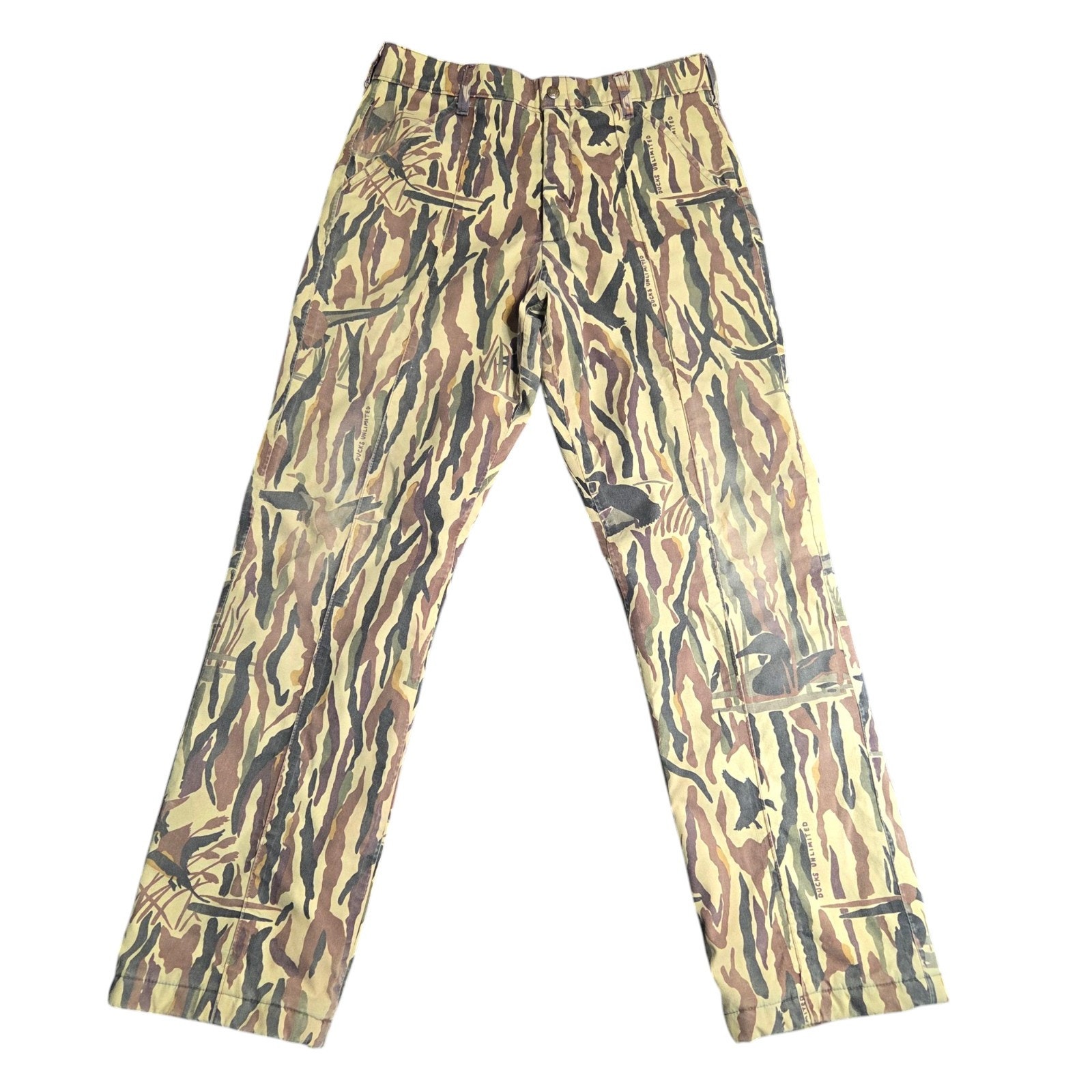 Vintage Ducks Unlimited Gore Camo Huniting Pants 32 X 30 Gortex Warm Vtg