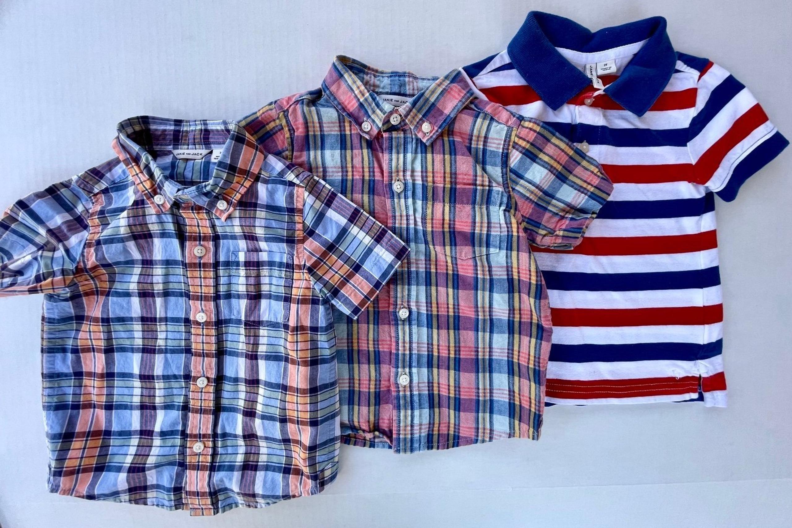Janie and Jack Toddler Boy 2T Button Up and Polo Bundle