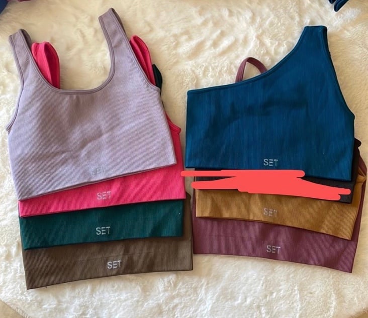 Set active one shoulder bras