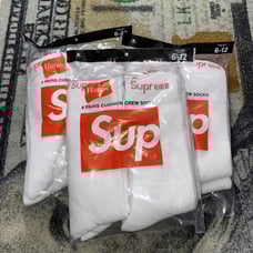 Supreme Hanes Socks (12 PAIRS) 3 PACKS
