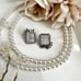 Lele Sadoughi Rectangle Stud Crystal Earrings