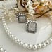 Lele Sadoughi Rectangle Stud Crystal Earrings