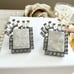 Lele Sadoughi Rectangle Stud Crystal Earrings