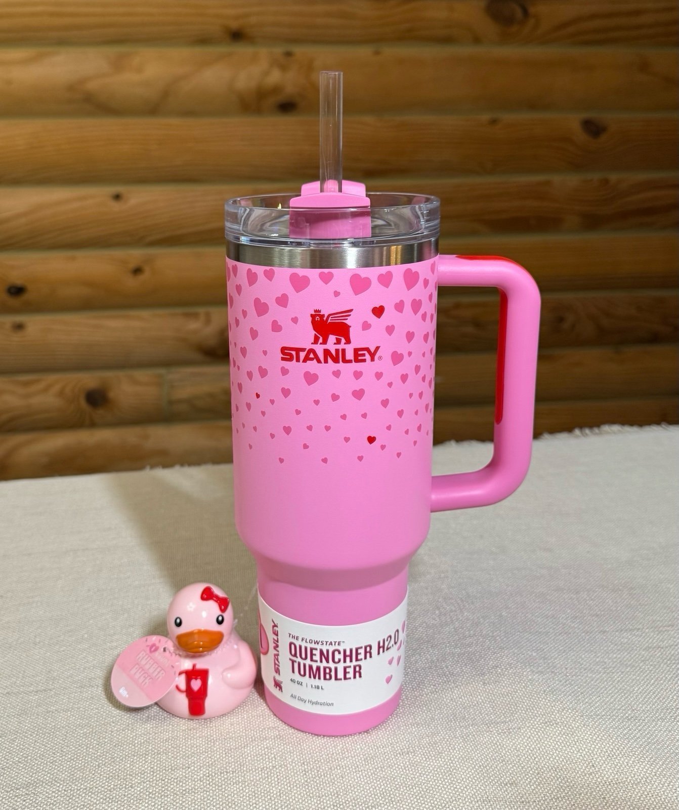 VALENTINES Stanley + Target SWEET HEARTS 40oz Tumbler + Rubber Duck FREEBIE