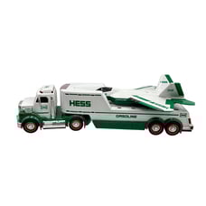 Hess Trailer Truck Jet 2010 Vehicle Exclusive Toy Lights Collectible Set Green W