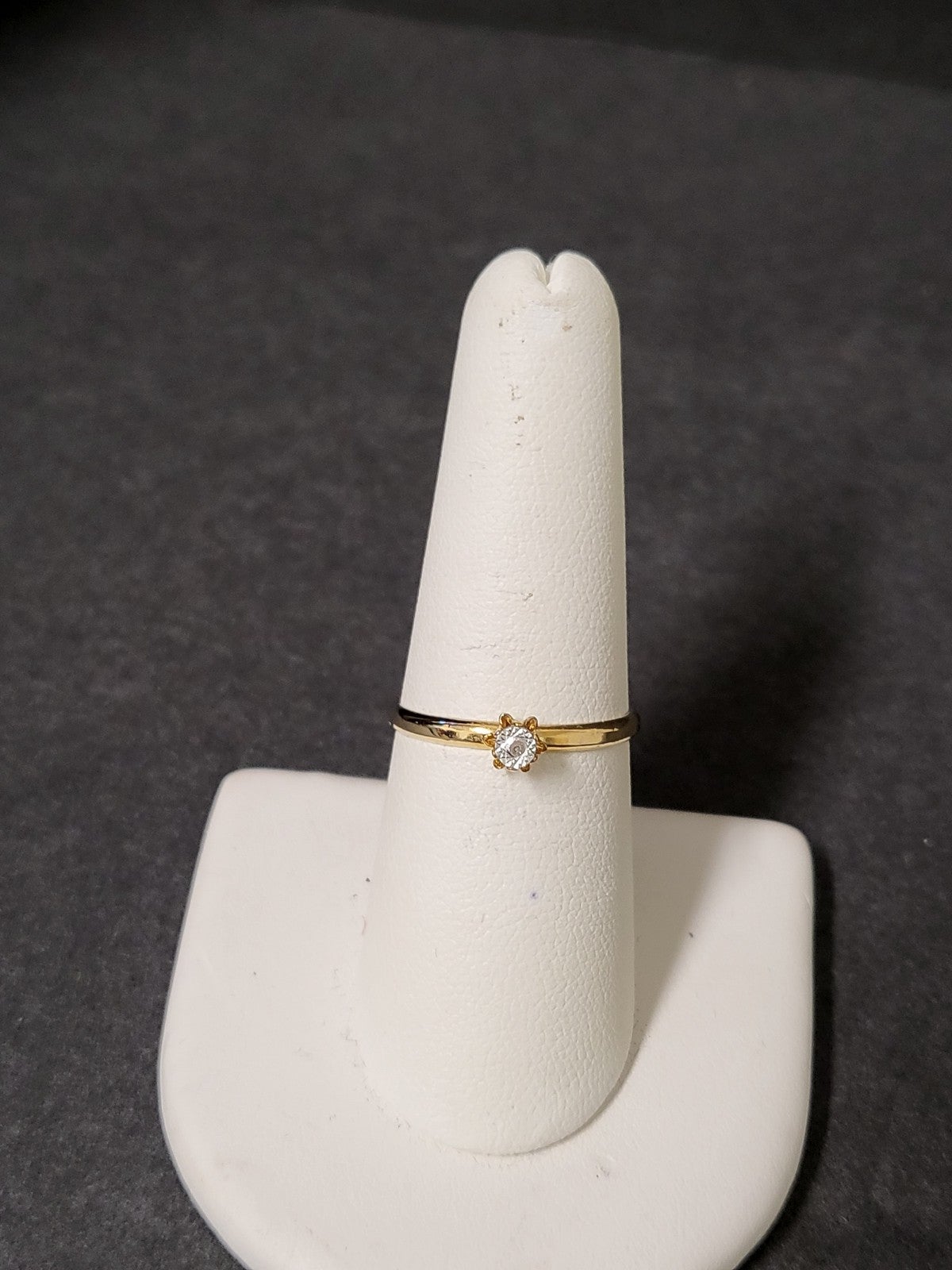 Vintage gold plated diamond ring