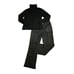 Kinross Chunky Trim 100% cashmere Sweater Women's M Black Japan Classic City