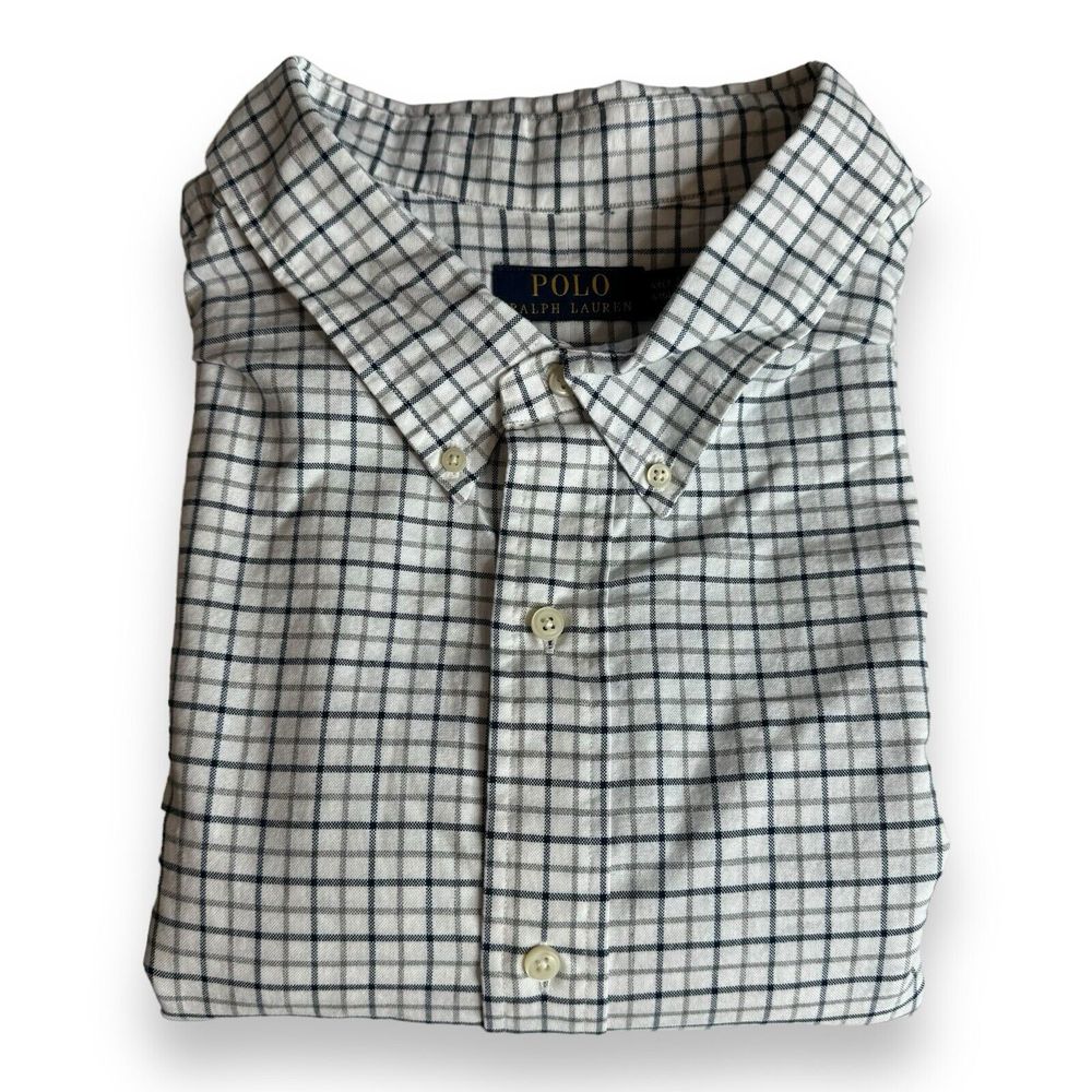NWT Polo Ralph Lauren Men's Classic Fit Check Short Sleeve Shirt Sz 4XLT