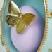 Rare 14 Teal Egg w/ Purple Egg & Butterfly Inside