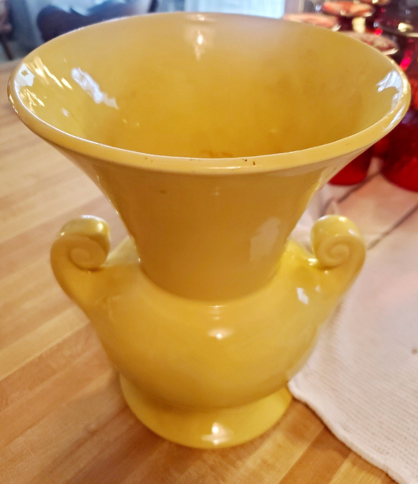 McCoy Pottery - 1950's Bright Yellow Vase