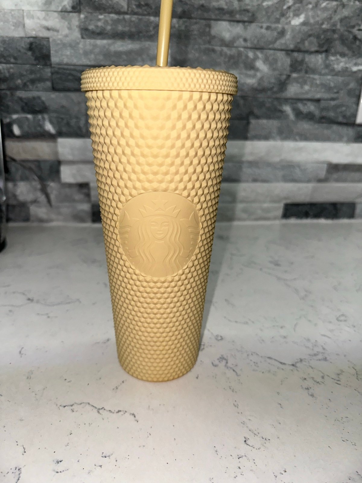 Starbucks Yellow Butter Studded Tumbler